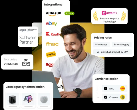 Centralize the management of your ecommerce, marketplaces, and other digital channels in one platform. Get a connector and synchronize your business easily.